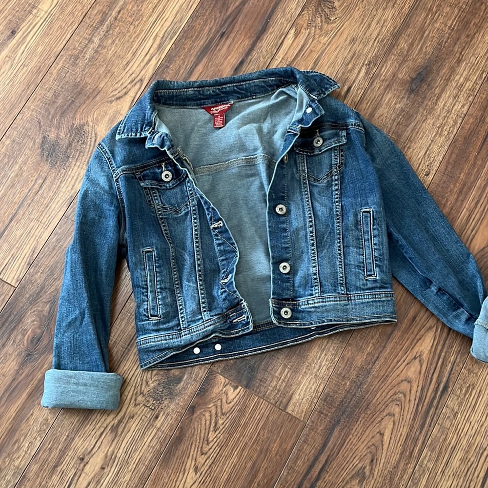 Mid length jean jacket
